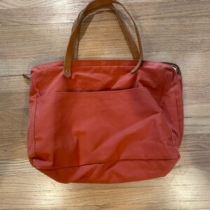 Red Canvas Tote Bag